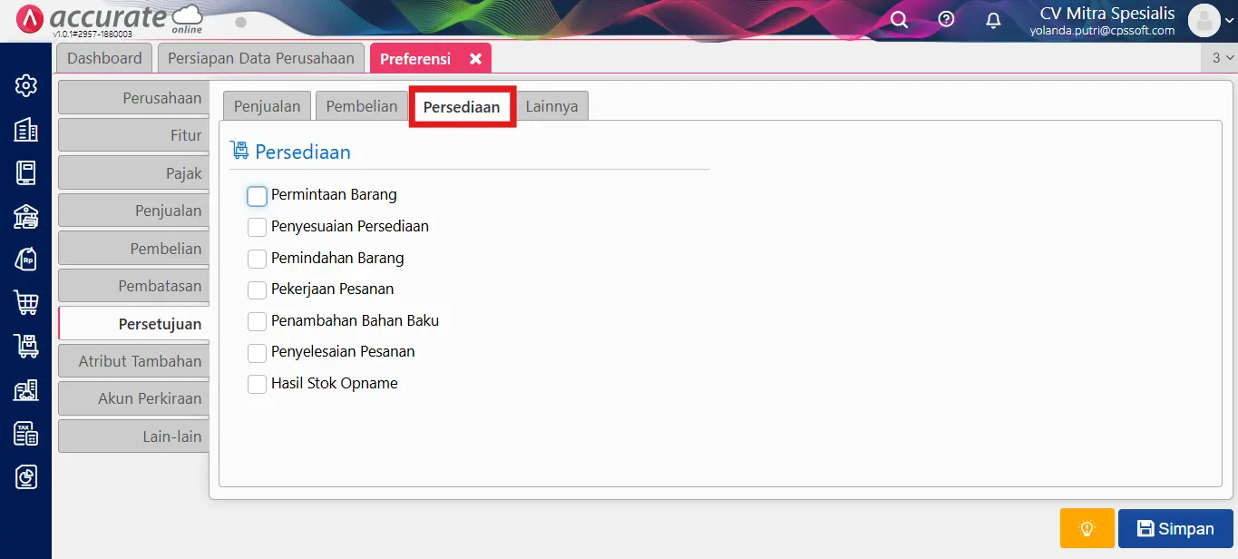 cara mengaktifkan pengaturan persetujuan